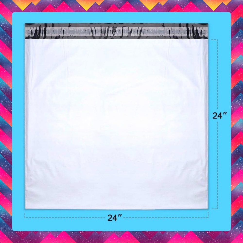 10 24x24 Poly Mailers XXL Shipping Bags 2 ft 2.5m